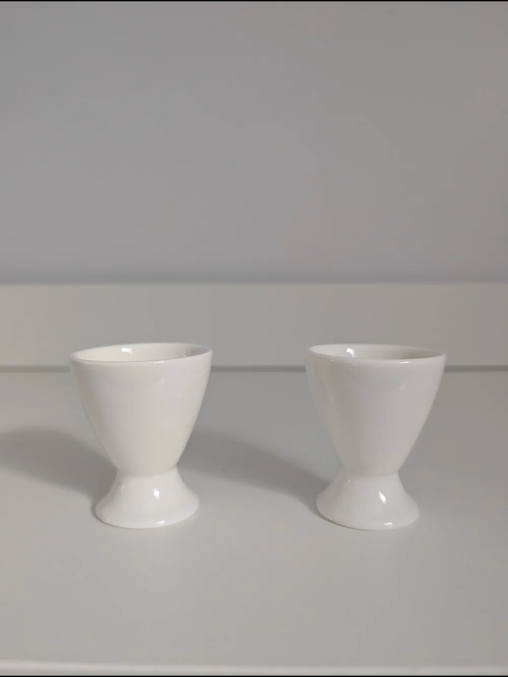 Pottery Barn Classic White Ceramic Egg Cup Set